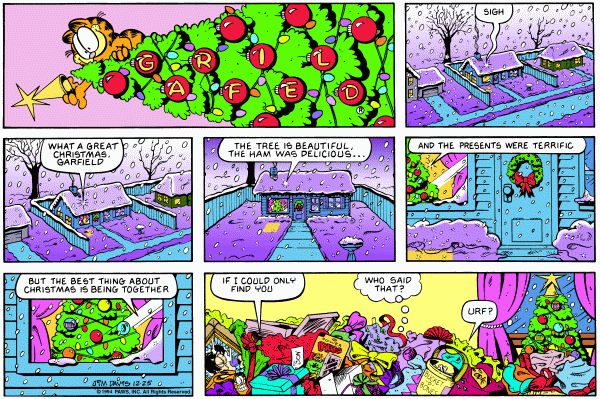 Komiksy garfield - komiks z dnia 25/12/1994