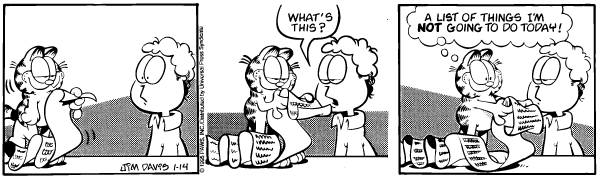 Komiksy garfield - komiks z dnia 14/01/1995