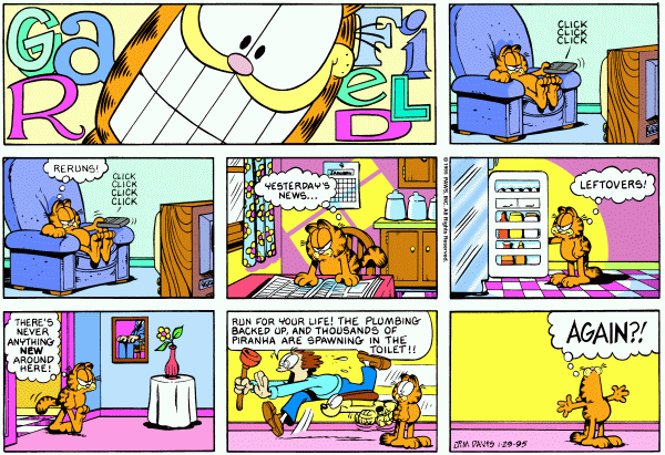 Komiksy garfield - komiks z dnia 29/01/1995