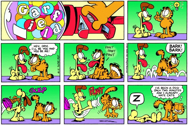 Komiksy garfield - komiks z dnia 19/02/1995