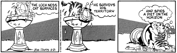 Komiksy garfield - komiks z dnia 21/02/1995