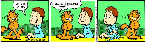 Komiksy garfield - komiks z dnia 28/02/1995