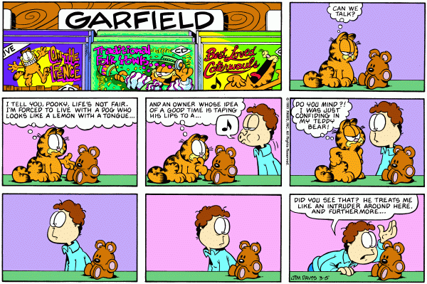 Komiksy garfield - komiks z dnia 05/03/1995