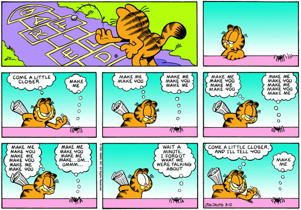 Komiksy garfield - komiks z dnia 12/03/1995