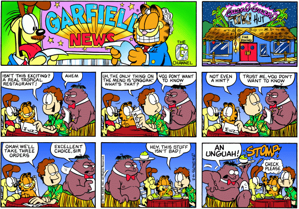 Komiksy garfield - komiks z dnia 02/04/1995