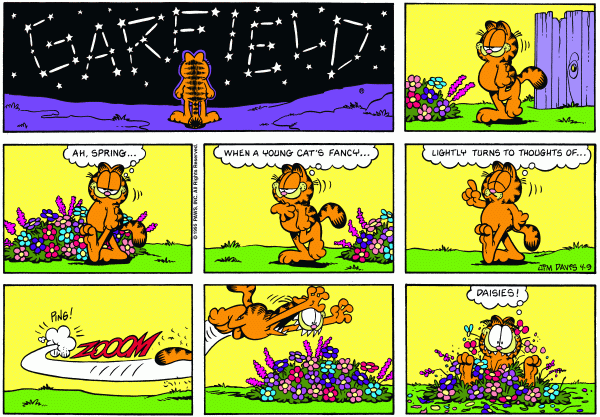 Komiksy garfield - komiks z dnia 09/04/1995