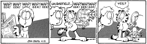Komiksy garfield - komiks z dnia 21/04/1995