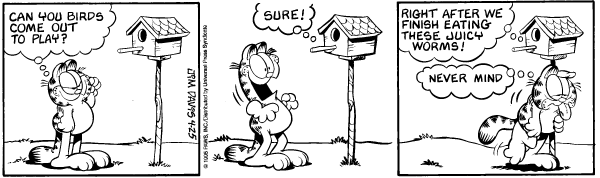 Komiksy garfield - komiks z dnia 25/04/1995