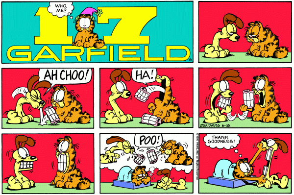Komiksy garfield - komiks z dnia 18/06/1995