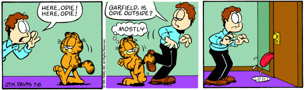 Komiksy garfield - komiks z dnia 08/07/1995