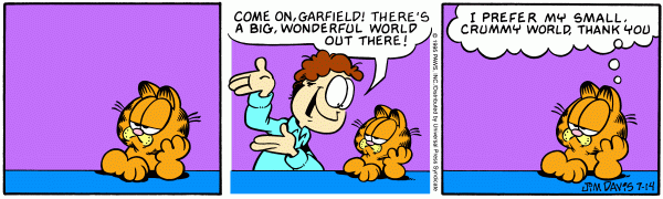 Komiksy garfield - komiks z dnia 14/07/1995