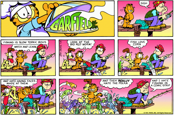 Komiksy garfield - komiks z dnia 16/07/1995