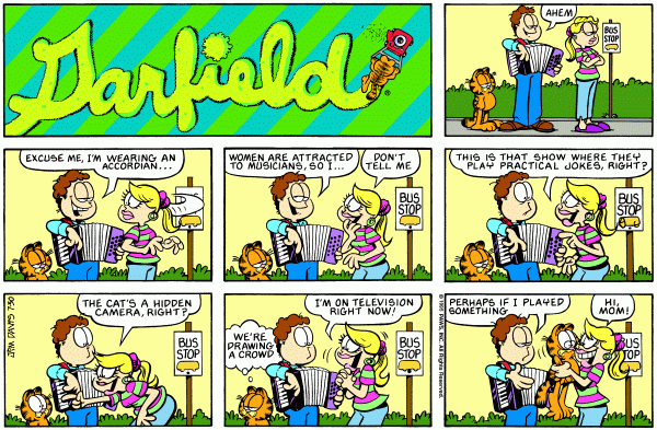 Komiksy garfield - komiks z dnia 30/07/1995