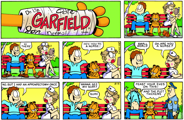 Komiksy garfield - komiks z dnia 13/08/1995