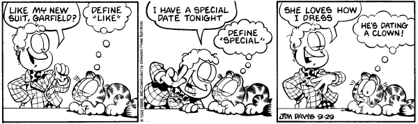 Komiksy garfield - komiks z dnia 29/09/1995