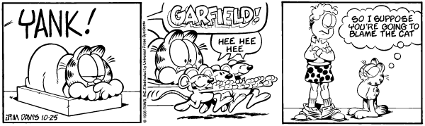 Komiksy garfield - komiks z dnia 25/10/1995