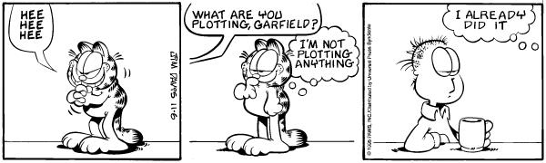 Komiksy garfield - komiks z dnia 06/11/1995