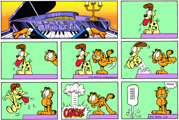 Komiksy garfield - komiks z dnia 03/12/1995