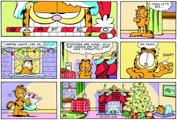 Komiksy garfield - komiks z dnia 24/12/1995