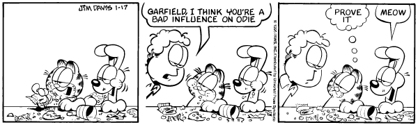 Komiksy garfield - komiks z dnia 17/01/1996