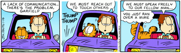 Komiksy garfield - komiks z dnia 19/01/1996