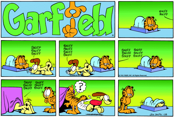 Komiksy garfield - komiks z dnia 28/01/1996