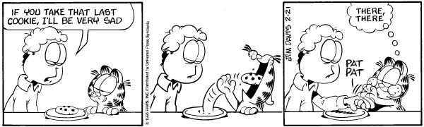 Komiksy garfield - komiks z dnia 21/02/1996