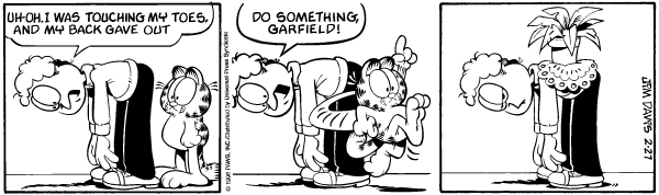 Komiksy garfield - komiks z dnia 27/02/1996
