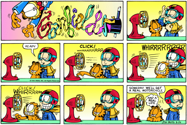 Komiksy garfield - komiks z dnia 24/03/1996