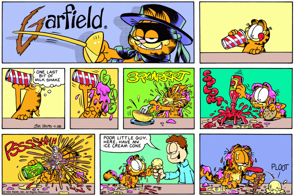 Komiksy garfield - komiks z dnia 28/04/1996