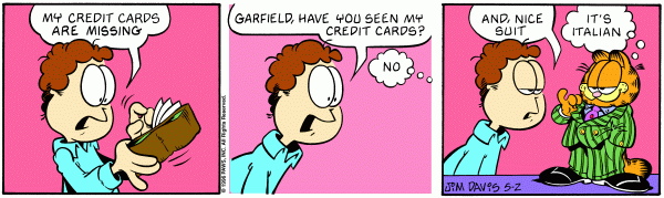 Komiksy garfield - komiks z dnia 02/05/1996