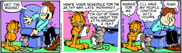 Komiksy garfield - komiks z dnia 08/05/1996