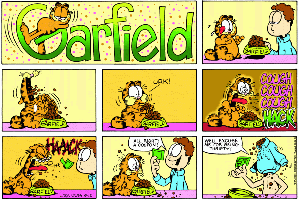 Komiksy garfield - komiks z dnia 12/05/1996