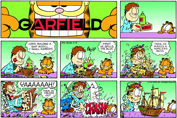 Komiksy garfield - komiks z dnia 19/05/1996