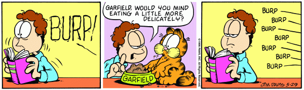 Komiksy garfield - komiks z dnia 29/05/1996