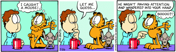 Komiksy garfield - komiks z dnia 26/07/1996