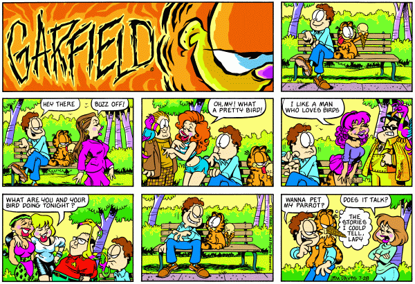 Komiksy garfield - komiks z dnia 28/07/1996