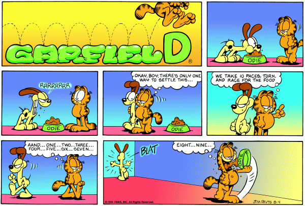 Komiksy garfield - komiks z dnia 04/08/1996