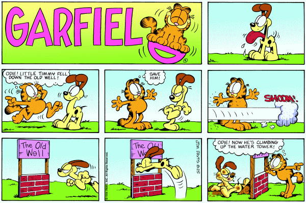 Komiksy garfield - komiks z dnia 25/08/1996