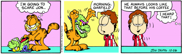 Komiksy garfield - komiks z dnia 28/10/1996