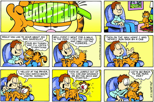 Komiksy garfield - komiks z dnia 10/11/1996