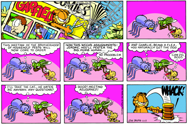 Komiksy garfield - komiks z dnia 17/11/1996