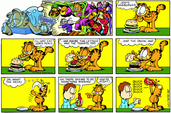 Komiksy garfield - komiks z dnia 24/11/1996