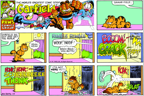 Komiksy garfield - komiks z dnia 05/01/1997