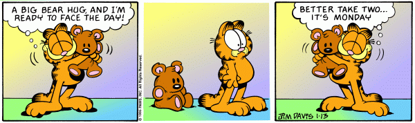 Komiksy garfield - komiks z dnia 13/01/1997