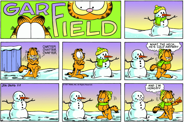 Komiksy garfield - komiks z dnia 02/02/1997