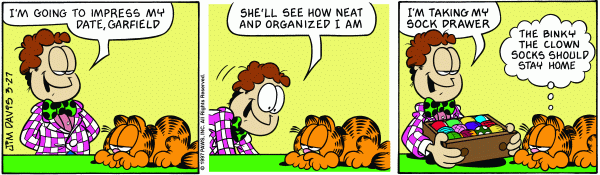 Komiksy garfield - komiks z dnia 27/03/1997