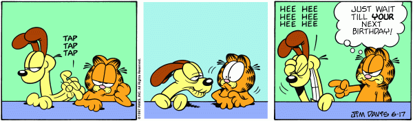 Komiksy garfield - komiks z dnia 17/06/1997