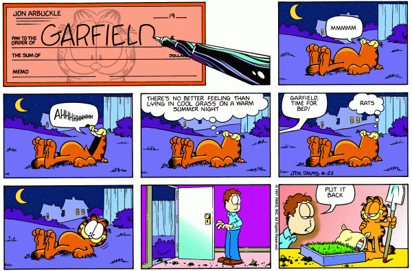Komiksy garfield - komiks z dnia 22/06/1997