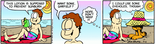 Komiksy garfield - komiks z dnia 11/07/1997